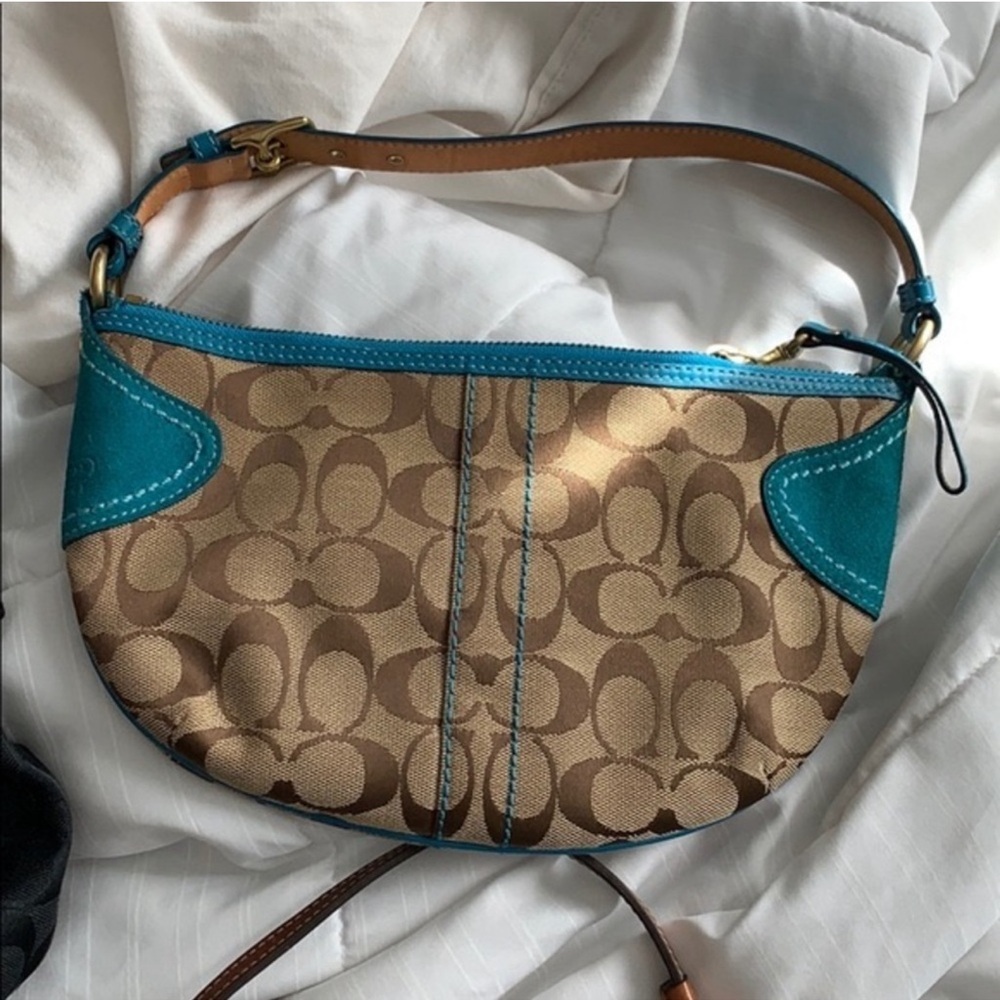 Blue mini coach bag
